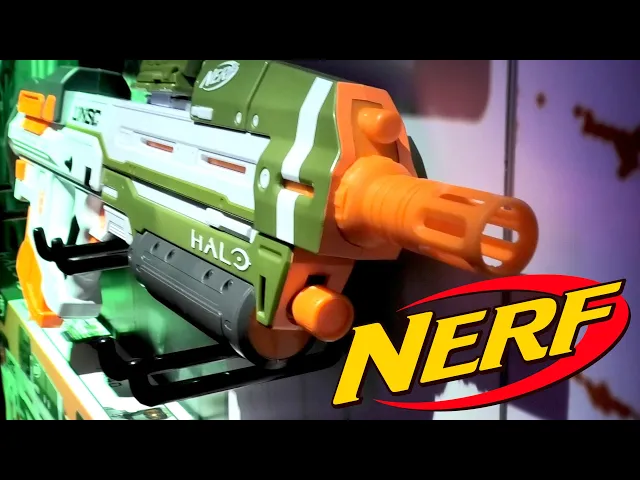 new nerf blasters: halo,ultra,mega,zombie strike,rivals (new york toy fair